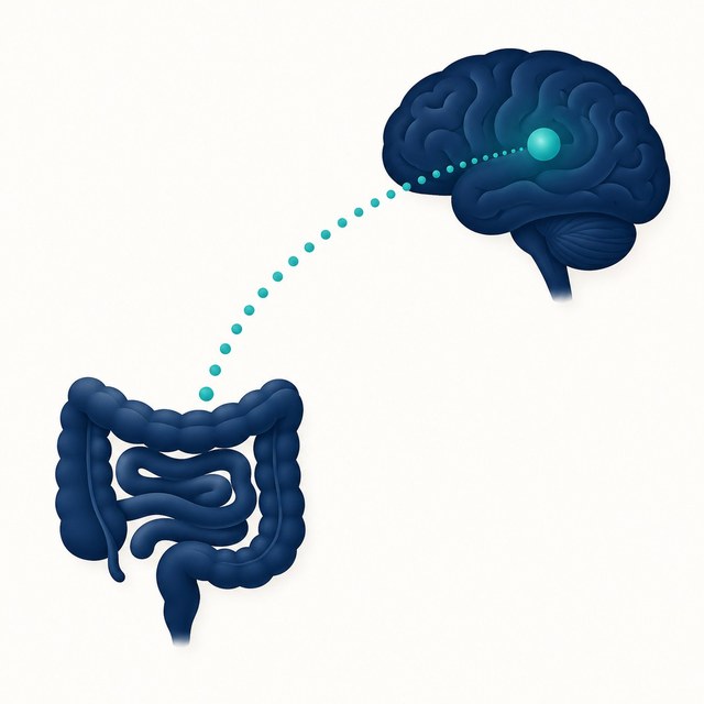 Conexión entre el cerebro y el intestino: la hormona GLP-1 viaja del intestino al centro del apetito.